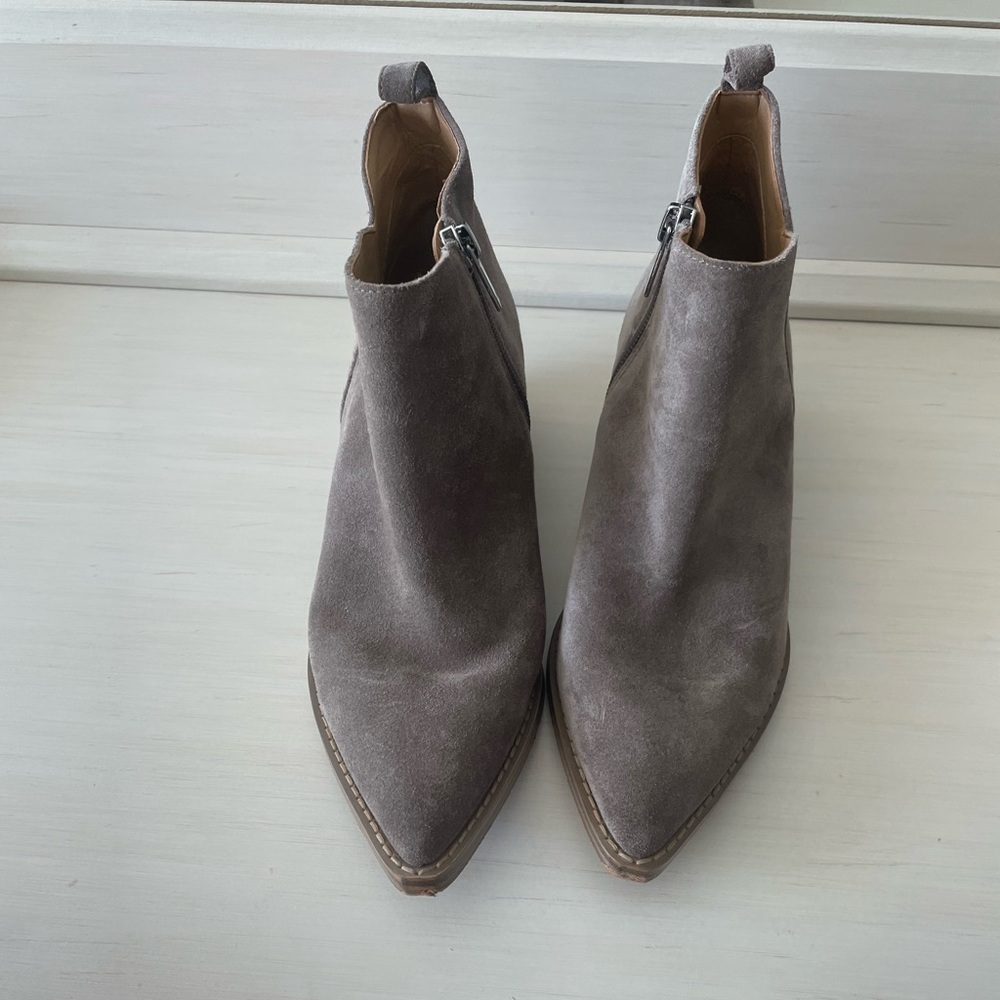 Marc Fisher Gray Suede Bootie - 5.5